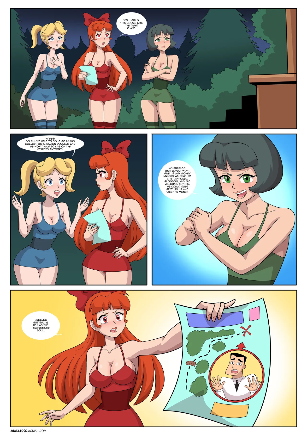 The PowerPuff Girls in a Gable with chains porn comic picture 2