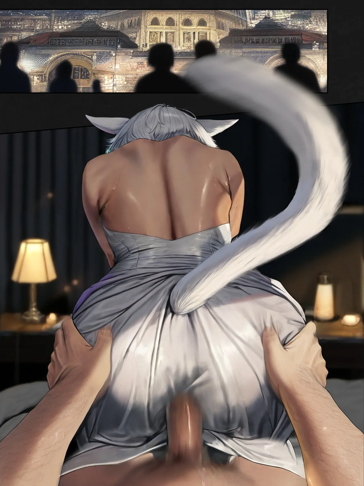 The Silk Between Us: That Time When I Literally Had Sex with Y'Shtola Through Silk porn comic picture 20