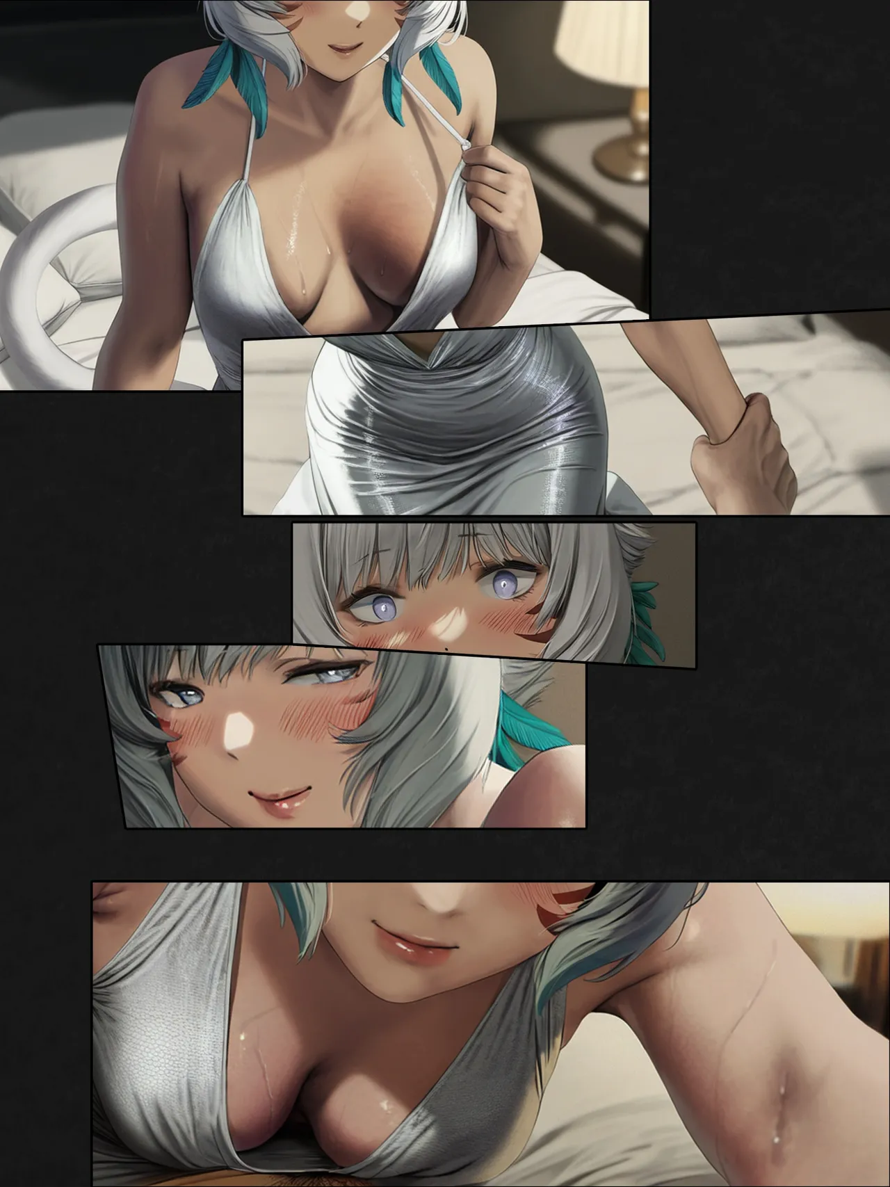 The Silk Between Us: That Time When I Literally Had Sex with Y'Shtola Through Silk porn comic picture 9