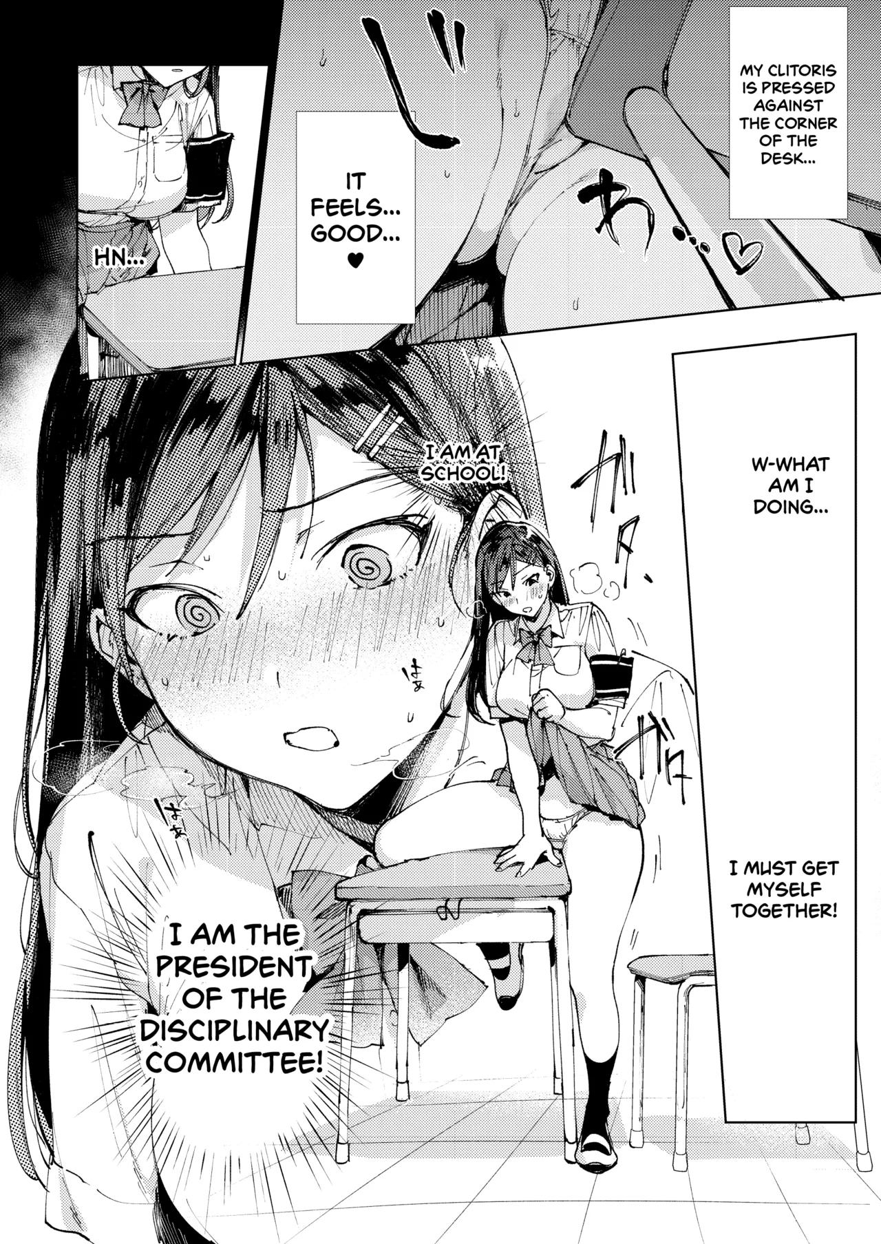 The Strict Head of the DIsciplinary Committee Just Can't Stop Masturbating at School! | Kiritsu ni Kibishii Fuuki Iinchou wa Kounai de Himitsu no Dosukebe Onanie ga Yamerarenai! porn comic picture 11