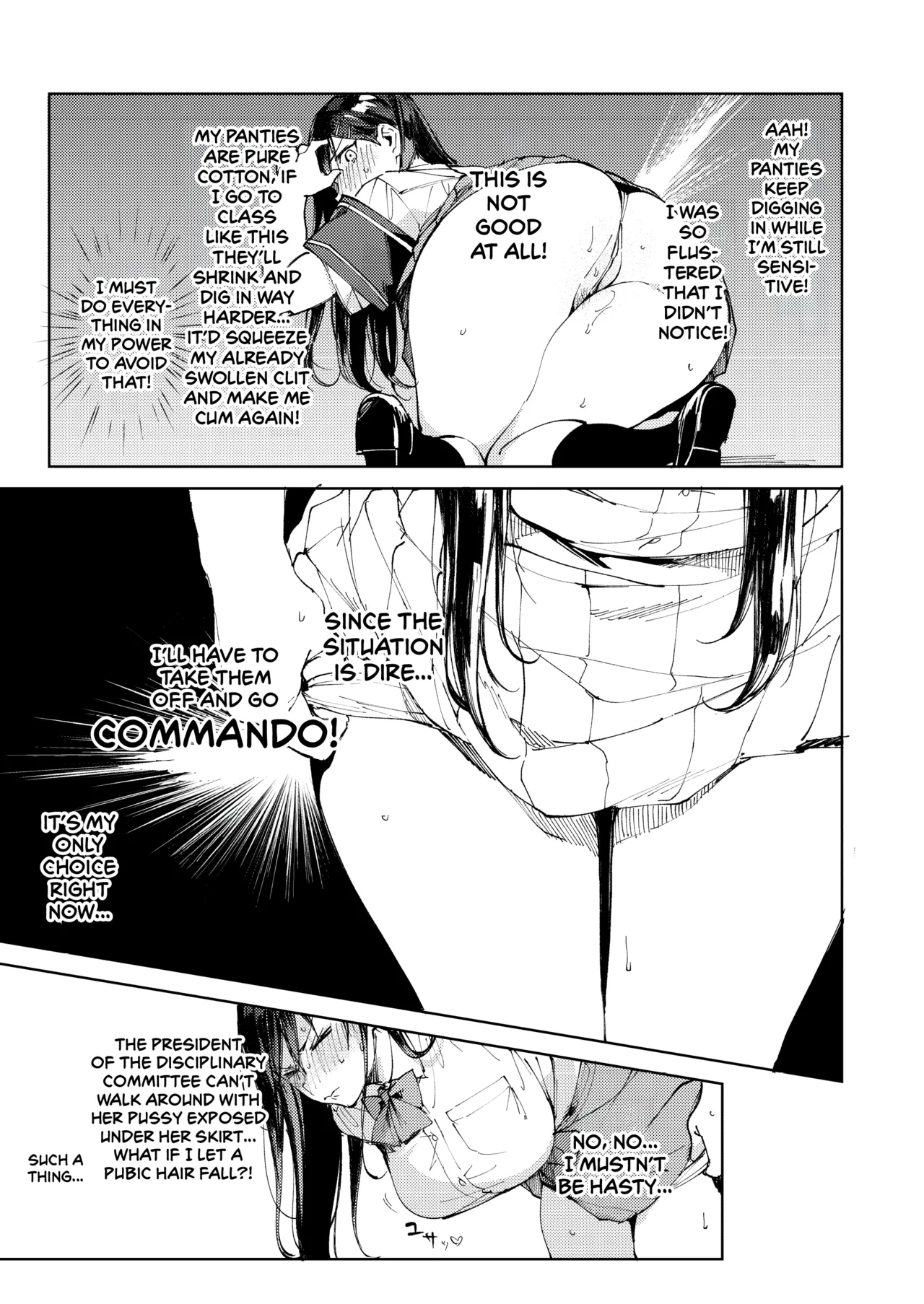 The Strict Head of the DIsciplinary Committee Just Can't Stop Masturbating at School! | Kiritsu ni Kibishii Fuuki Iinchou wa Kounai de Himitsu no Dosukebe Onanie ga Yamerarenai! porn comic picture 24
