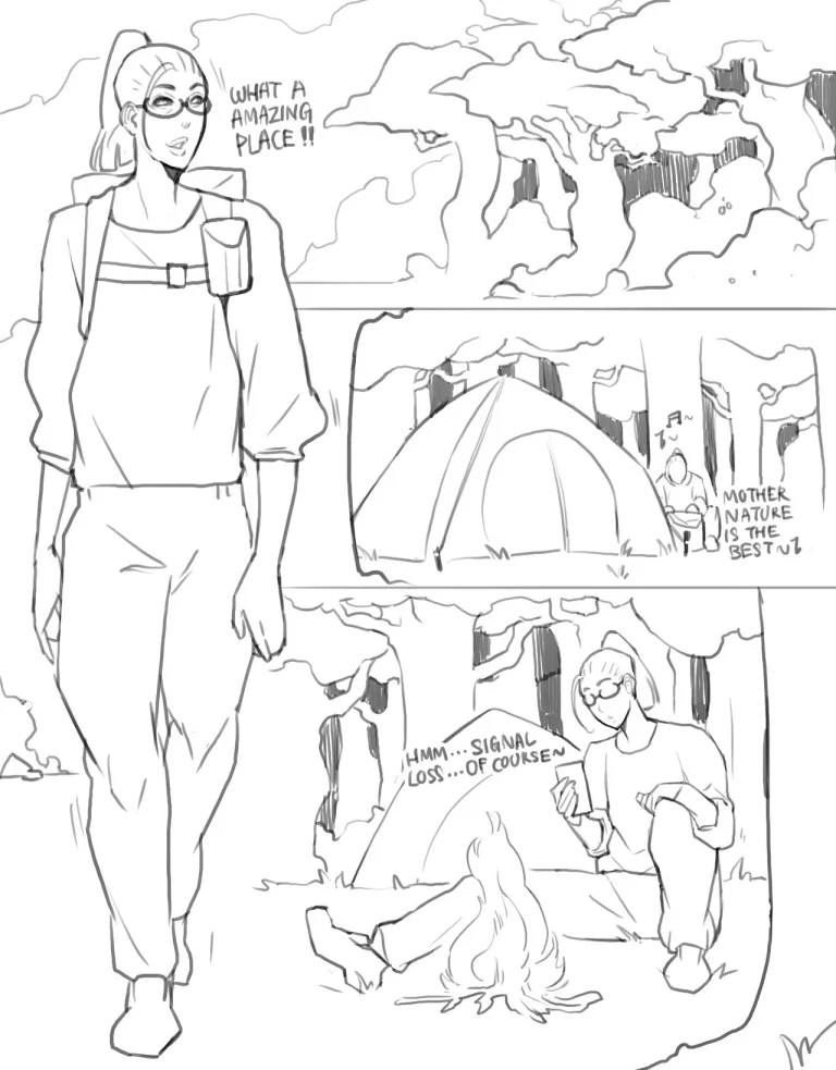 There is a Yokai Milf in the Forest!!! porn comic picture 2