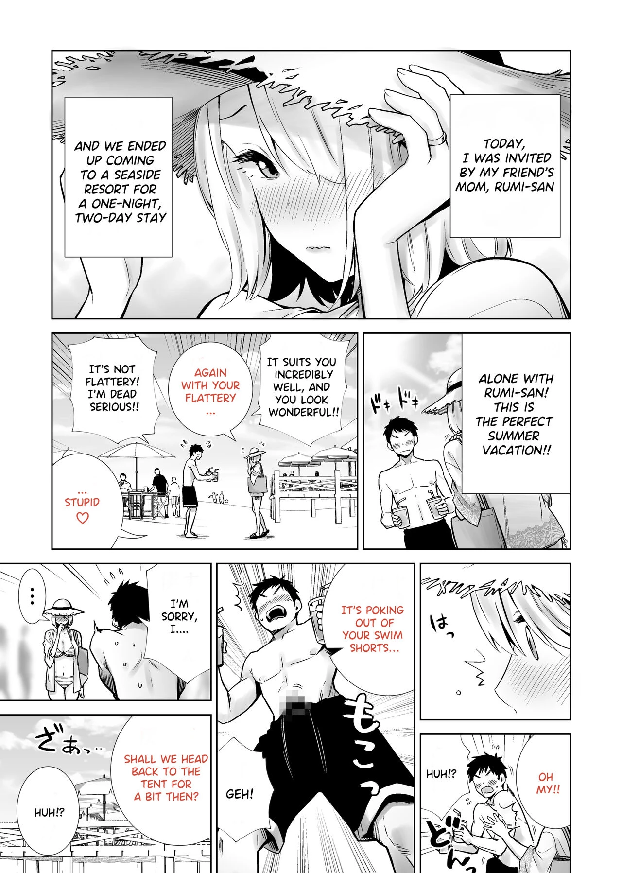 Tomodachi no Mama ga Boku no Dekachin de Ikimakutta Kaisui Yokujou porn comic picture 3