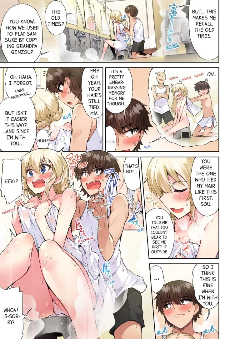 Traditional Job of Washing Girl's Body 13 | Asoko Araiya no Oshigoto ~Kataomoichuu no Aitsu to Onnayu de~ porn comic picture 13