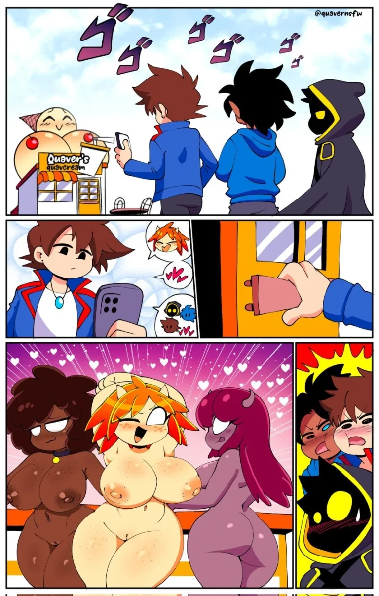 Trio creamers porn comic picture 1