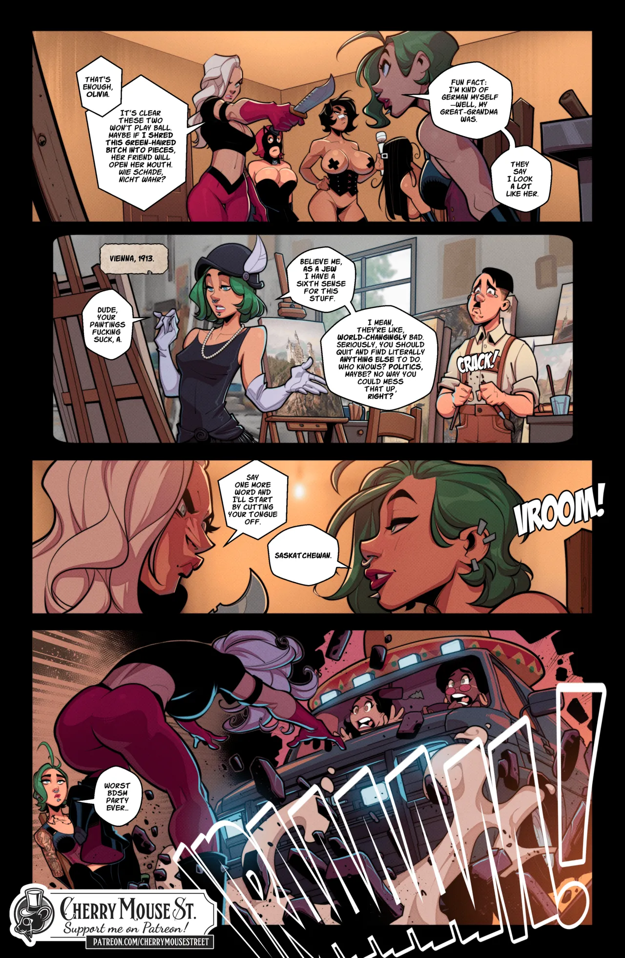 Trish & Amber: The Mexican Job porn comic picture 39
