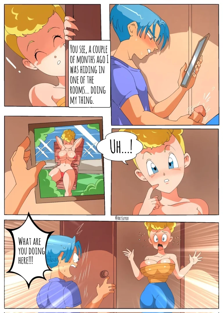 Trunks and Panchy are caught porn comic picture 6