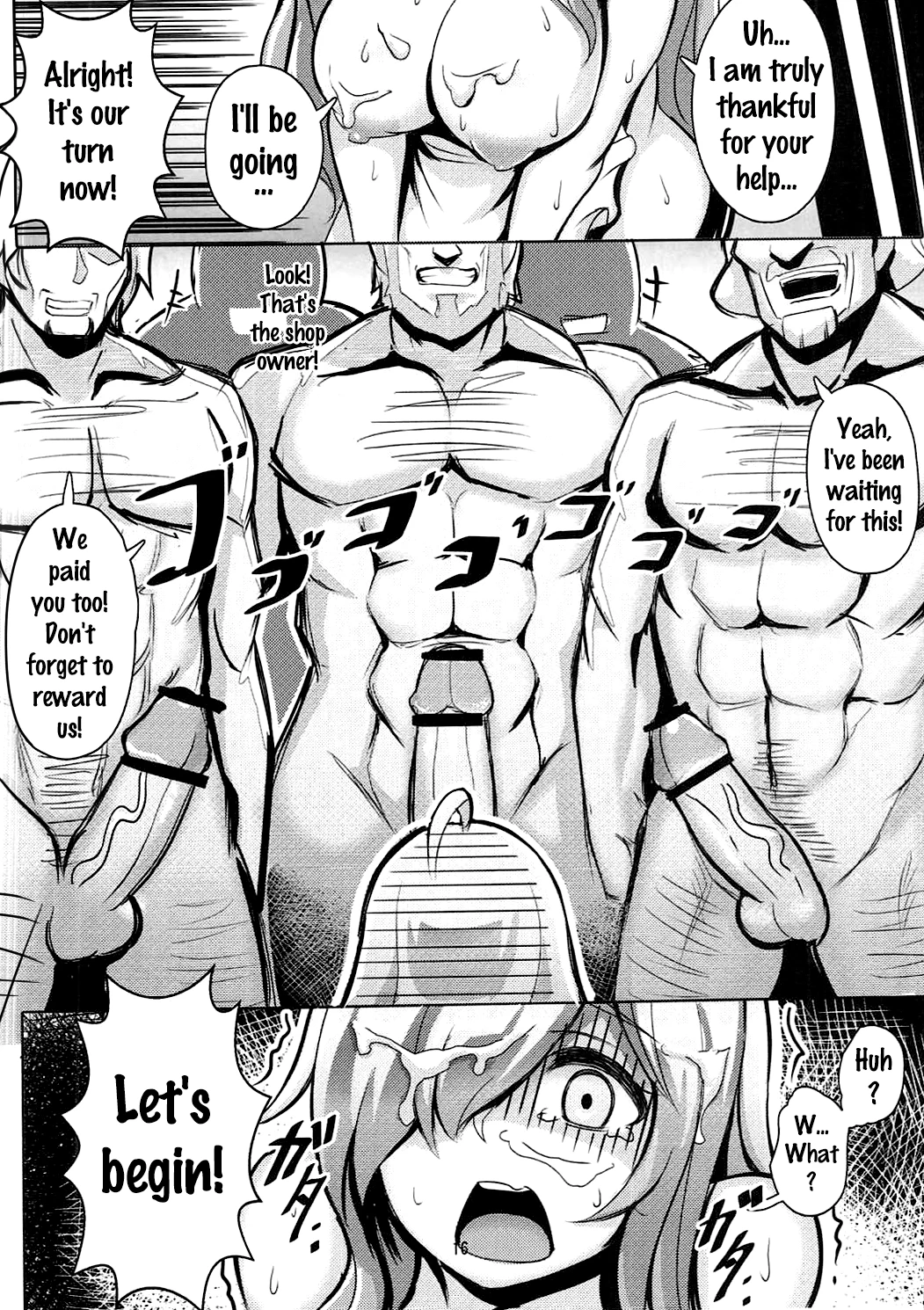 Turning This Poor Shopkeeper Into Sex Goods! | Kono Binbou na Tenshu ni Seifuku o! porn comic picture 15