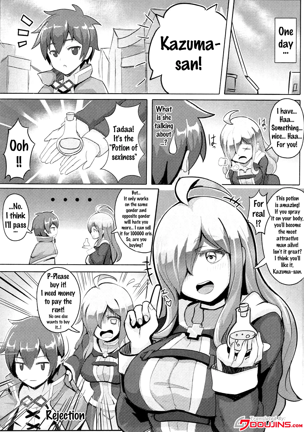 Turning This Poor Shopkeeper Into Sex Goods! | Kono Binbou na Tenshu ni Seifuku o! porn comic picture 2