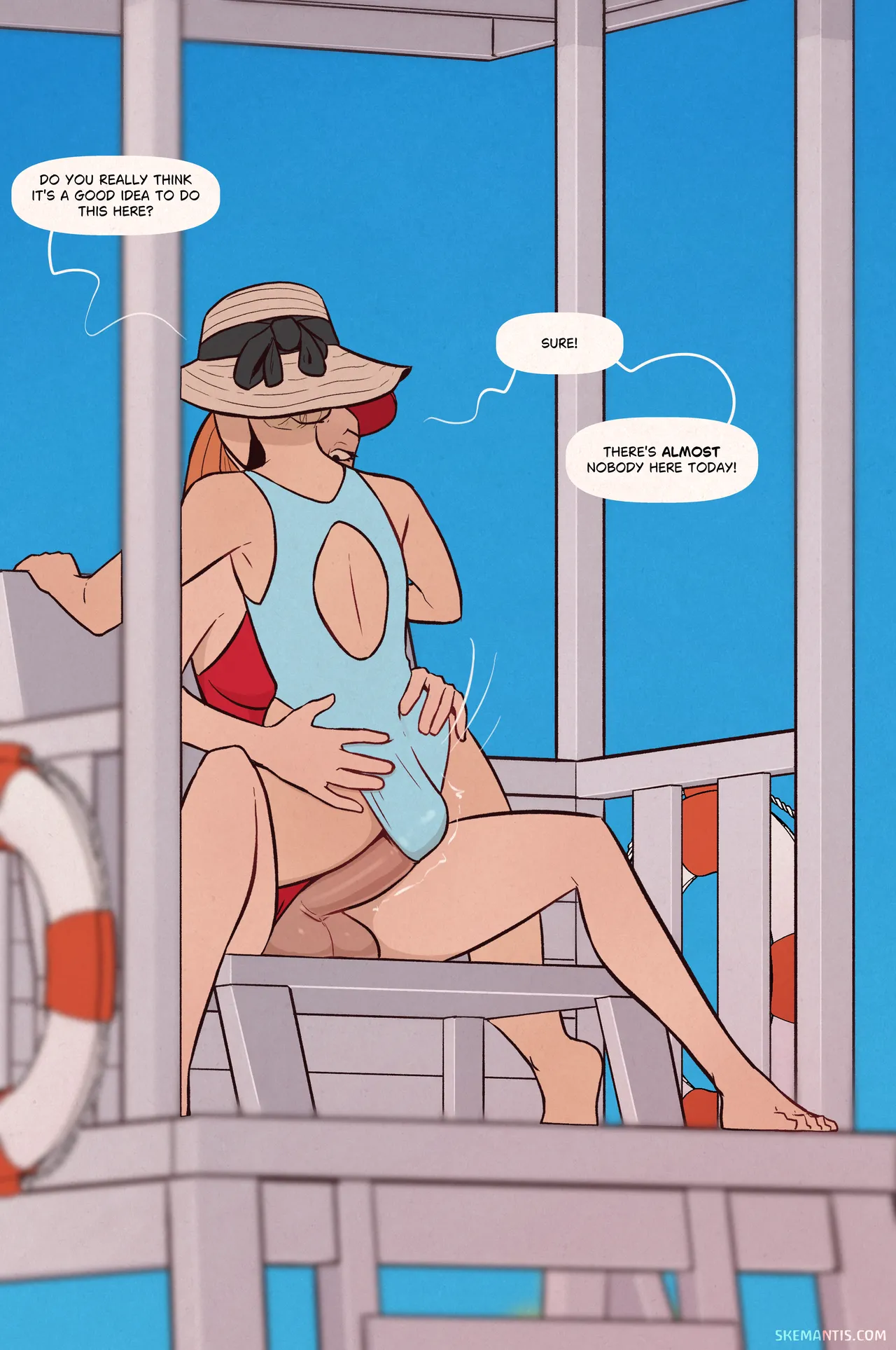 Tyler at the beach porn comic picture 17