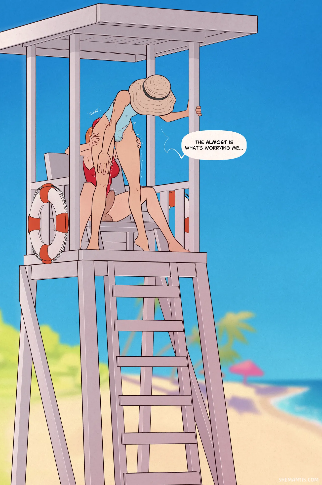 Tyler at the beach porn comic picture 18