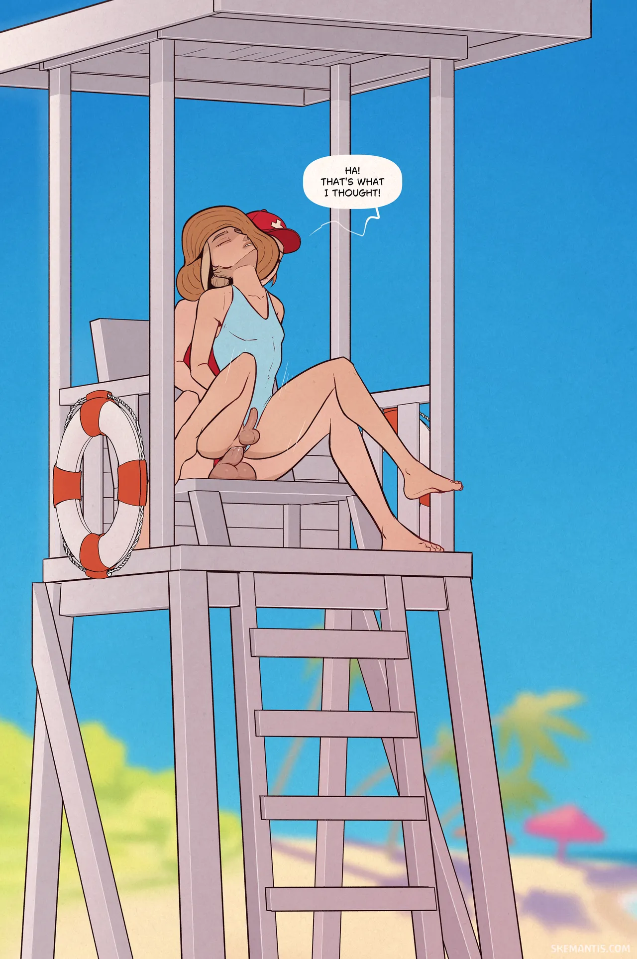 Tyler at the beach porn comic picture 20
