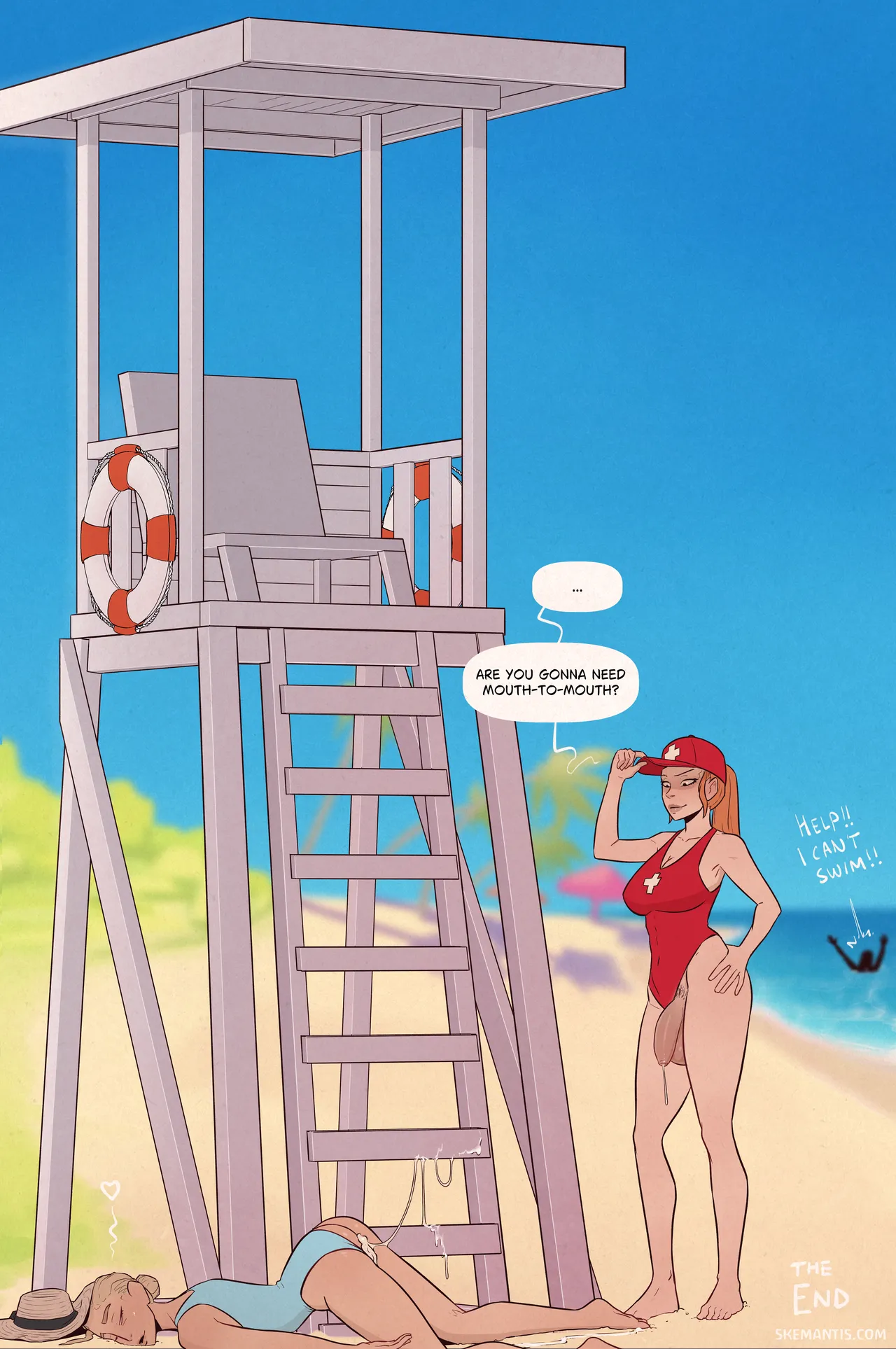 Tyler at the beach porn comic picture 24
