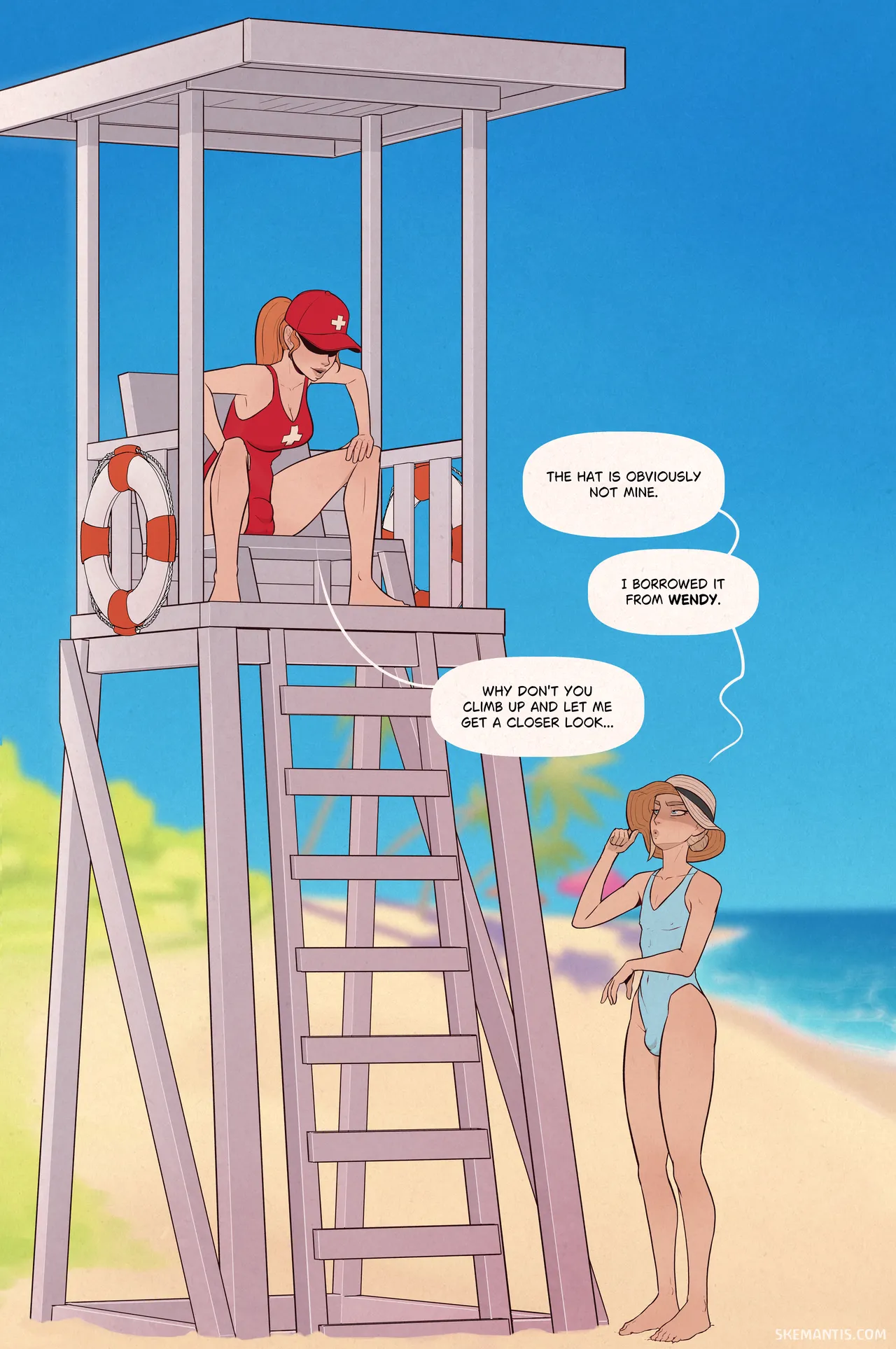 Tyler at the beach porn comic picture 3