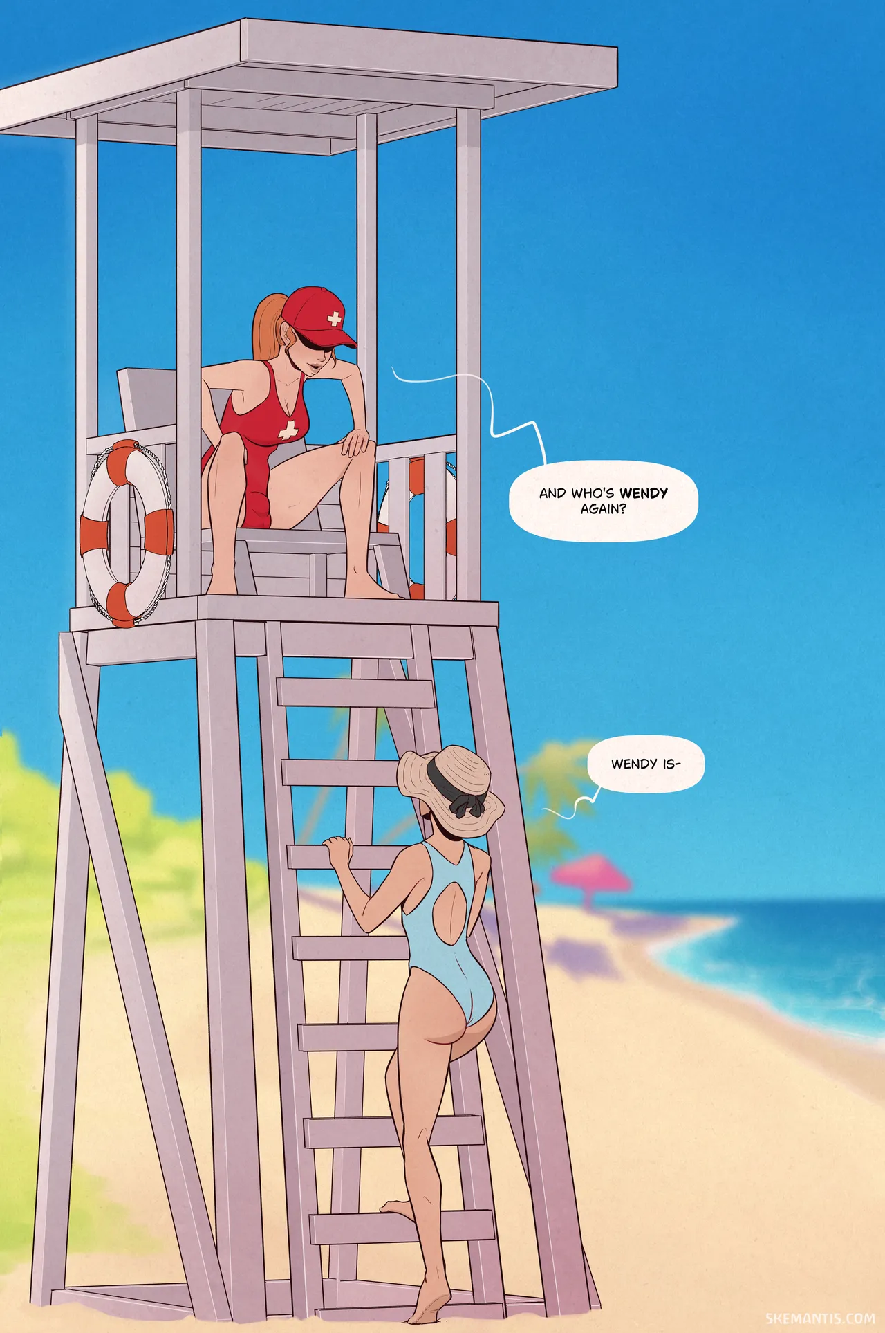 Tyler at the beach porn comic picture 4