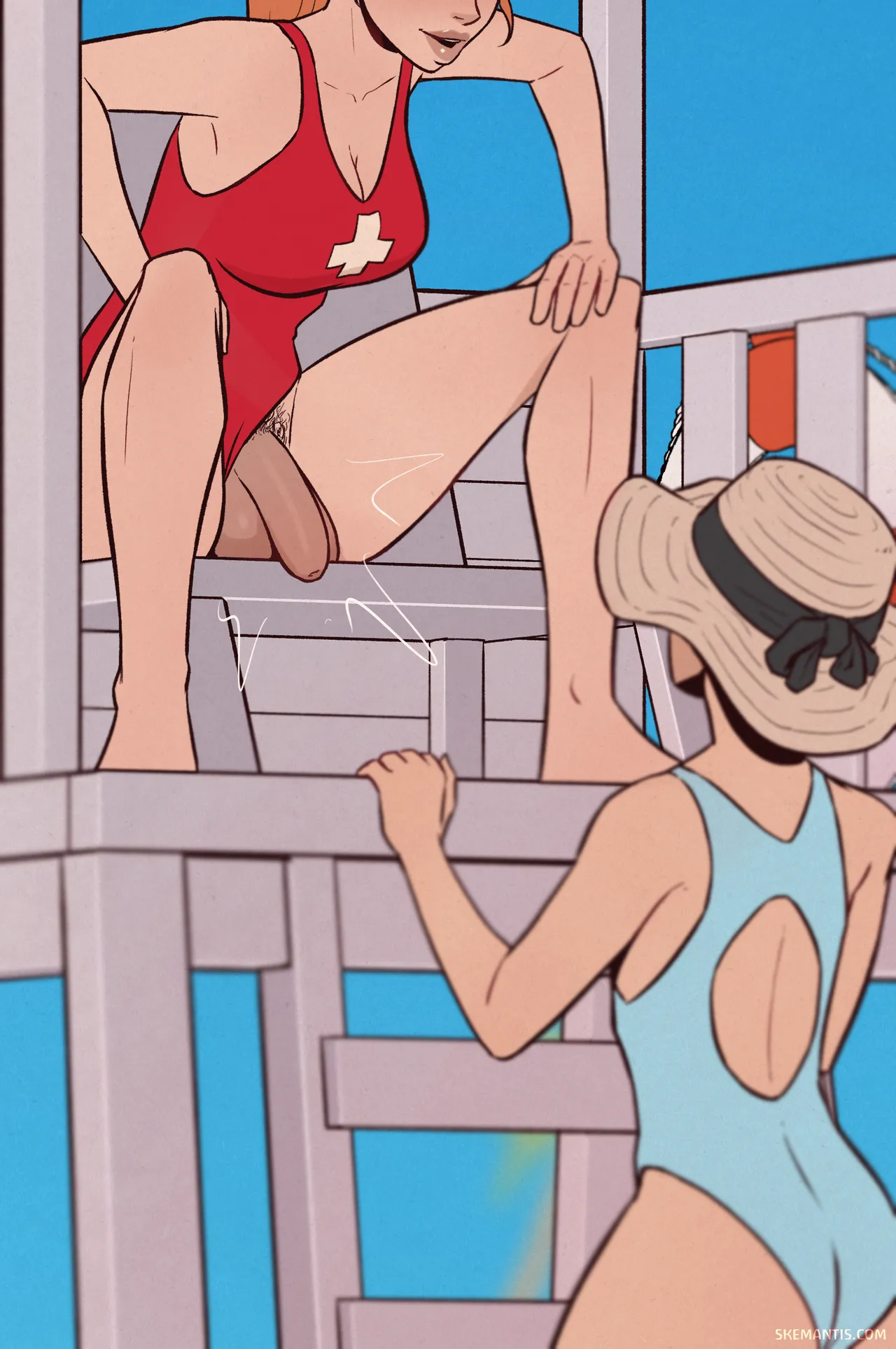 Tyler at the beach porn comic picture 6