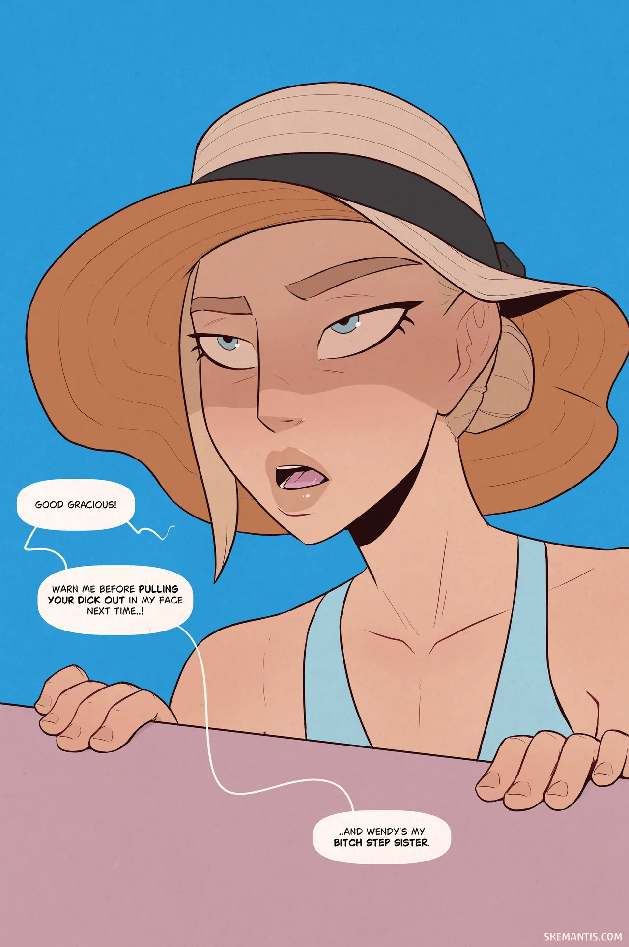 Tyler at the beach porn comic picture 7