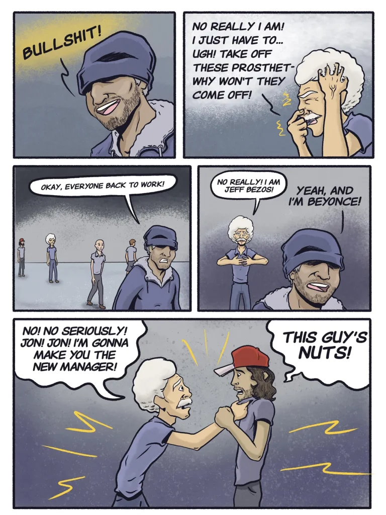 Undercover Bezos porn comic picture 8