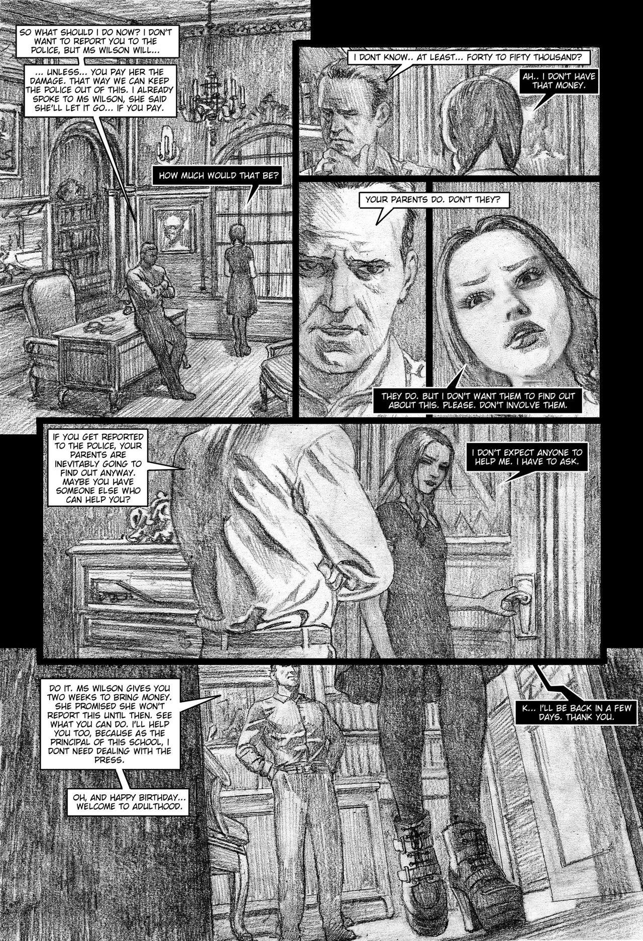 Wednesday Addams in Trouble porn comic picture 5