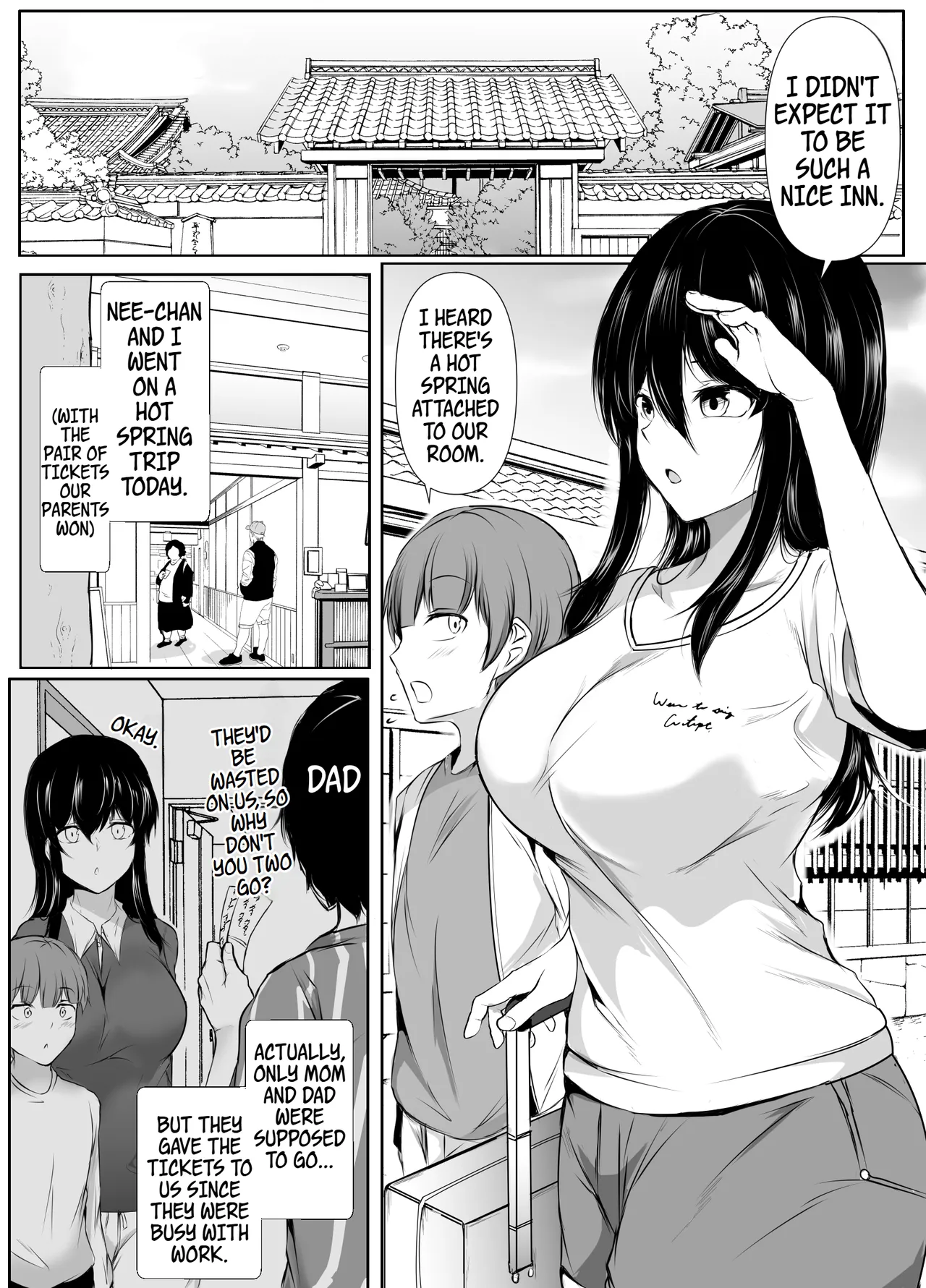 What Happened When I Went to an Onsen WIth My Big Sister, Who's a Bit of a Pushover in the Heat of the Moment... porn comic picture 4