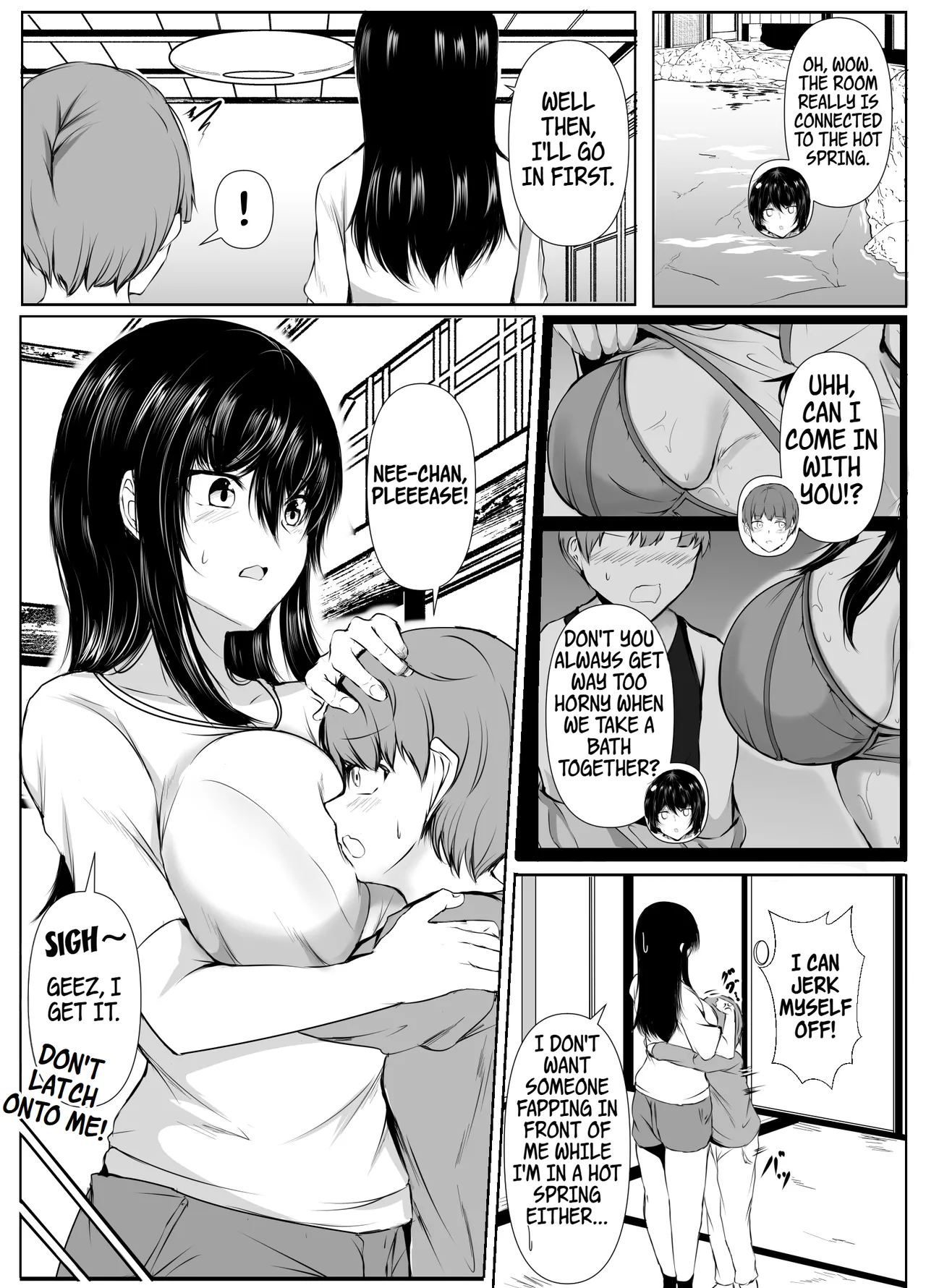 What Happened When I Went to an Onsen WIth My Big Sister, Who's a Bit of a Pushover in the Heat of the Moment... porn comic picture 5