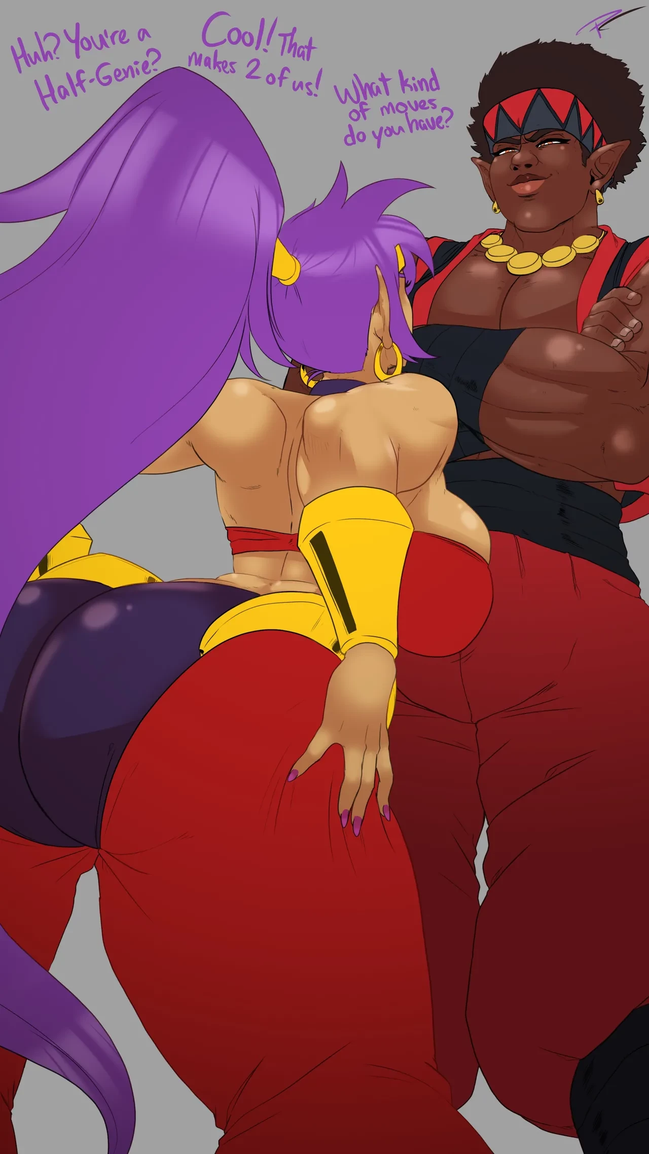 When stacked up against one of her own, Shantae still has much to learn! porn comic picture 1