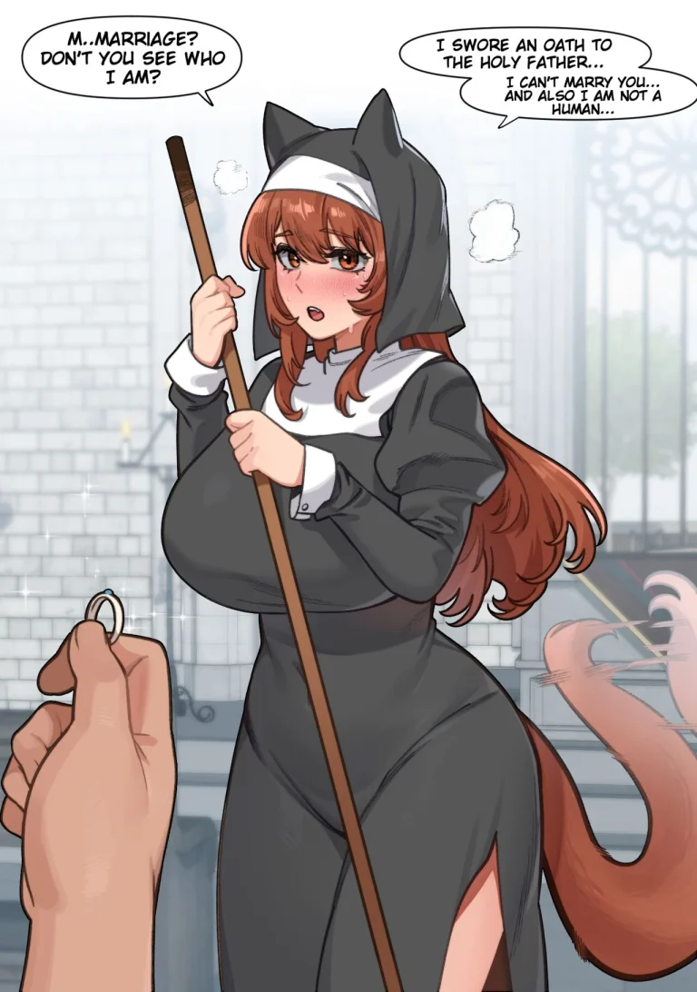 Wolf Nun porn comic picture 1