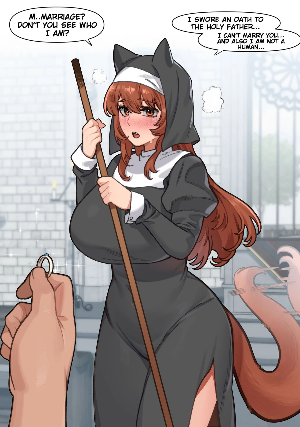 Wolf Nun porn comic picture 1