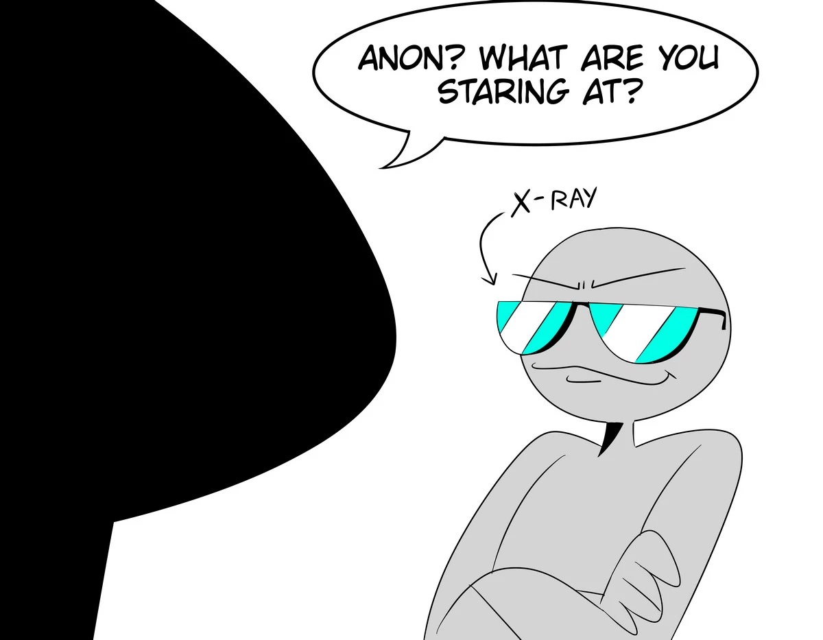 X-ray glasses porn comic picture 1