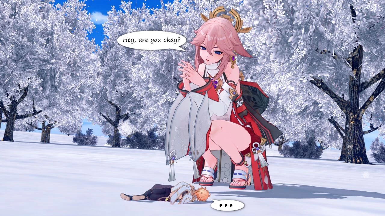 Yae Miko unbirth porn comic picture 2