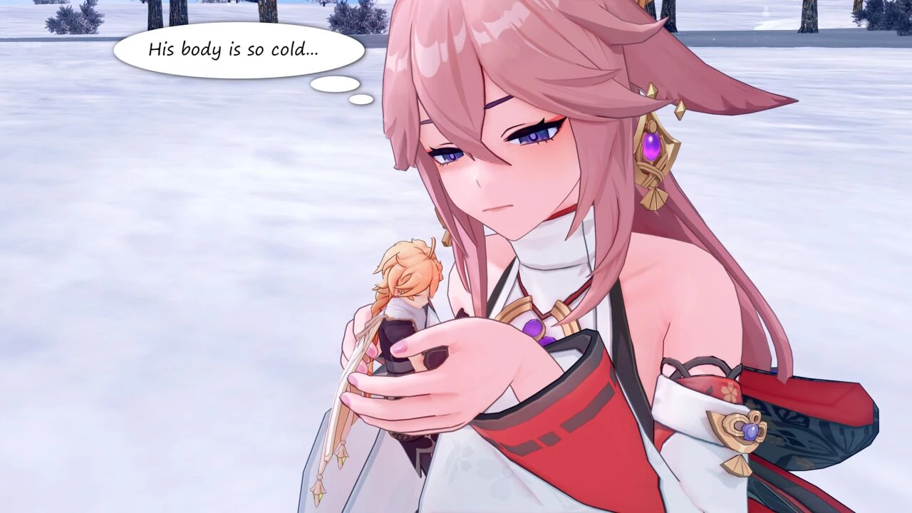 Yae Miko unbirth porn comic picture 4