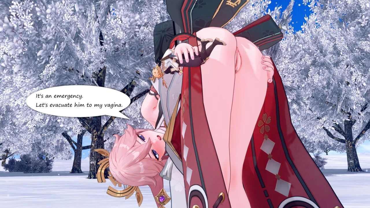 Yae Miko unbirth porn comic picture 5