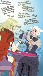 Y'Shtola's start to a long day porn comic picture 1