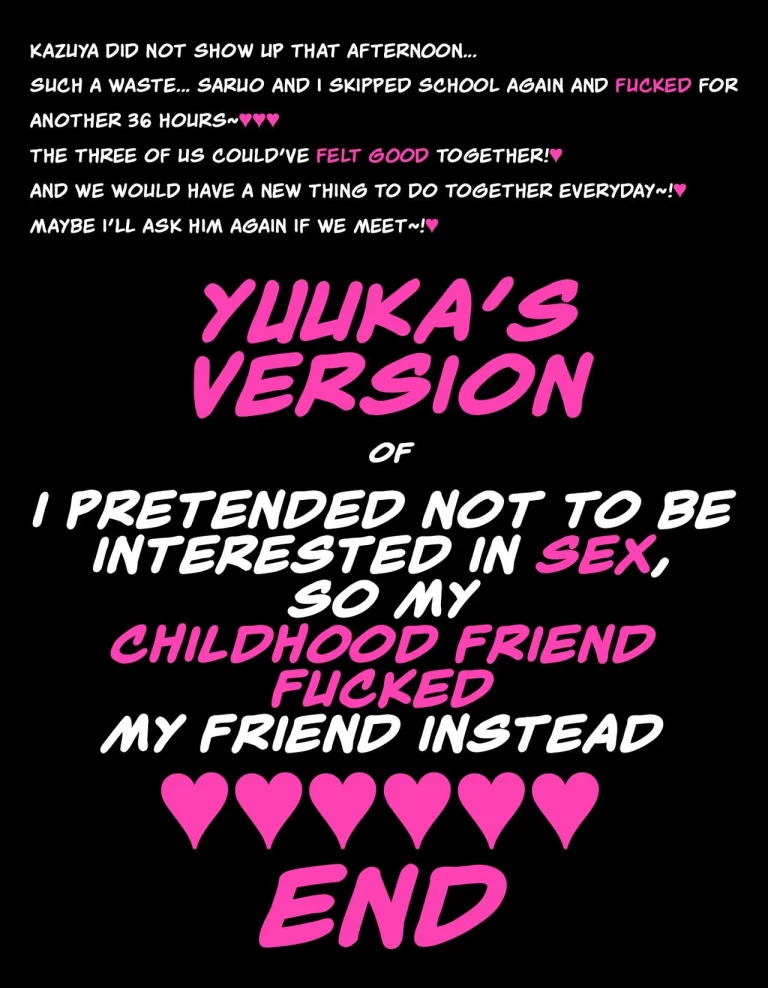 YUUKA'S VERSION of Because my childhood friend is not interested in sex, I fucked his friend instead porn comic picture 103