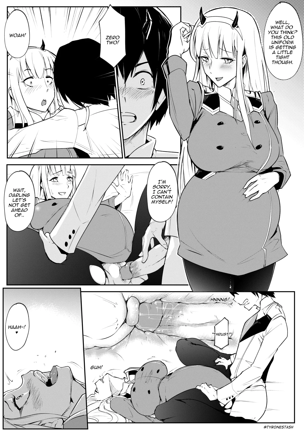 Zero Two x Hiro porn comic picture 4