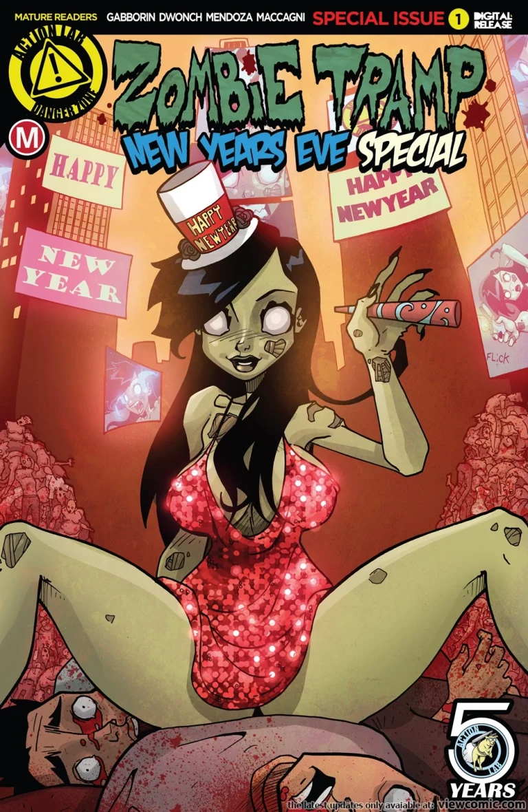 Zombie Tramp v3 .New Years Eve Special porn comic picture 1
