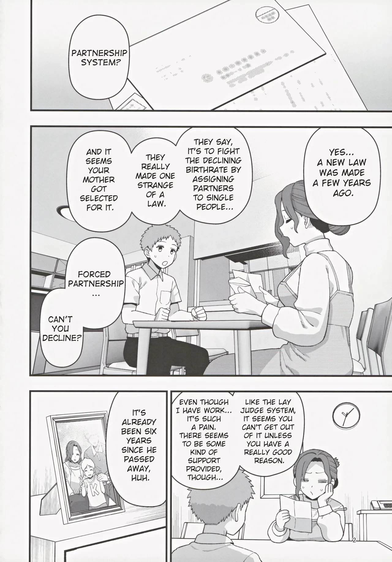 A Mother And A Stranger Male Chosen As Partners To Counter The Declining Birthrate | Shoushika Taisaku Partnership ni Erabarete Shimatta Haha to Osu porn comic picture 3