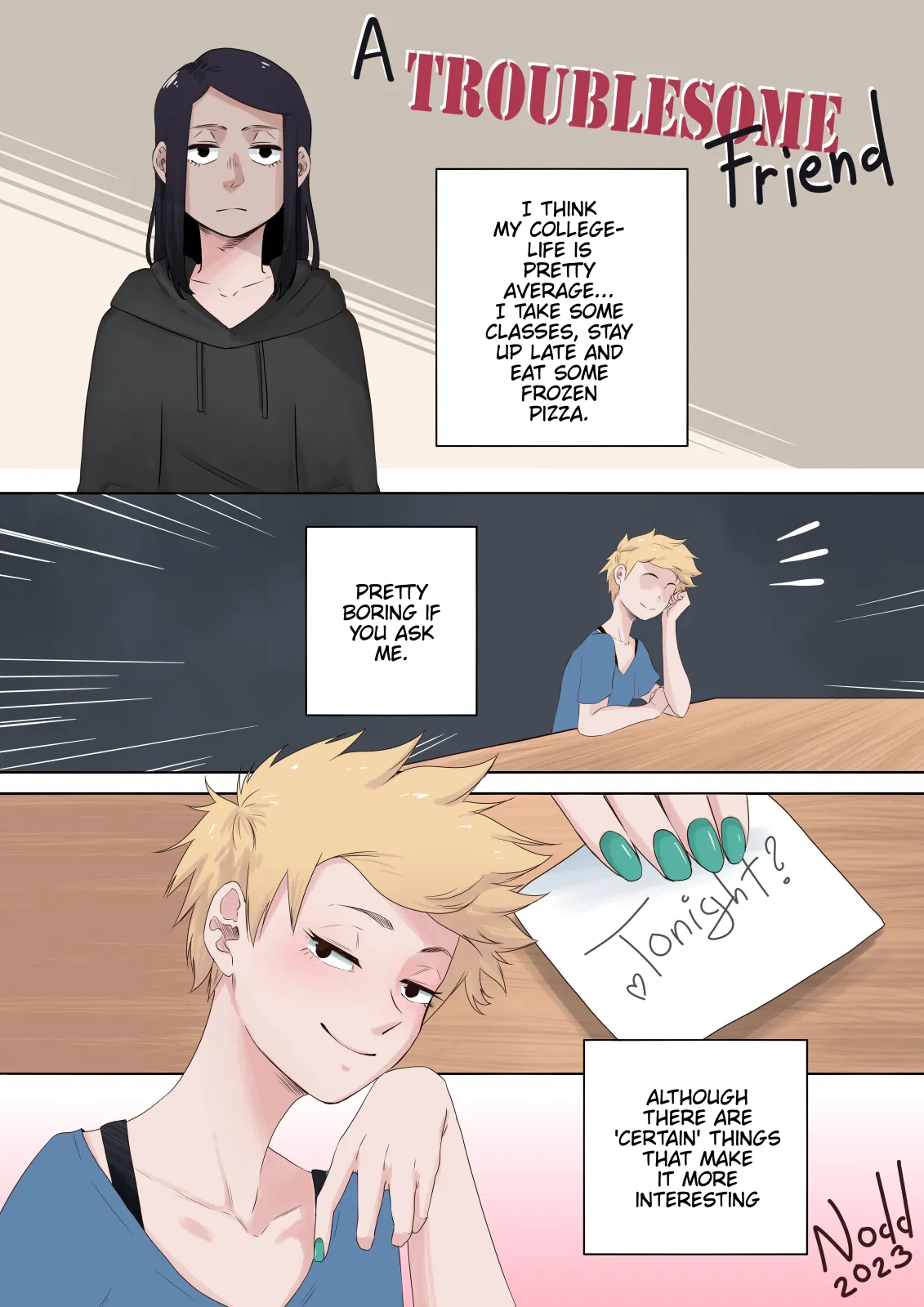 A Troublesome Friend porn comic picture 1