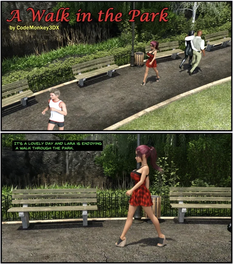 A walk in the park porn comic picture 1