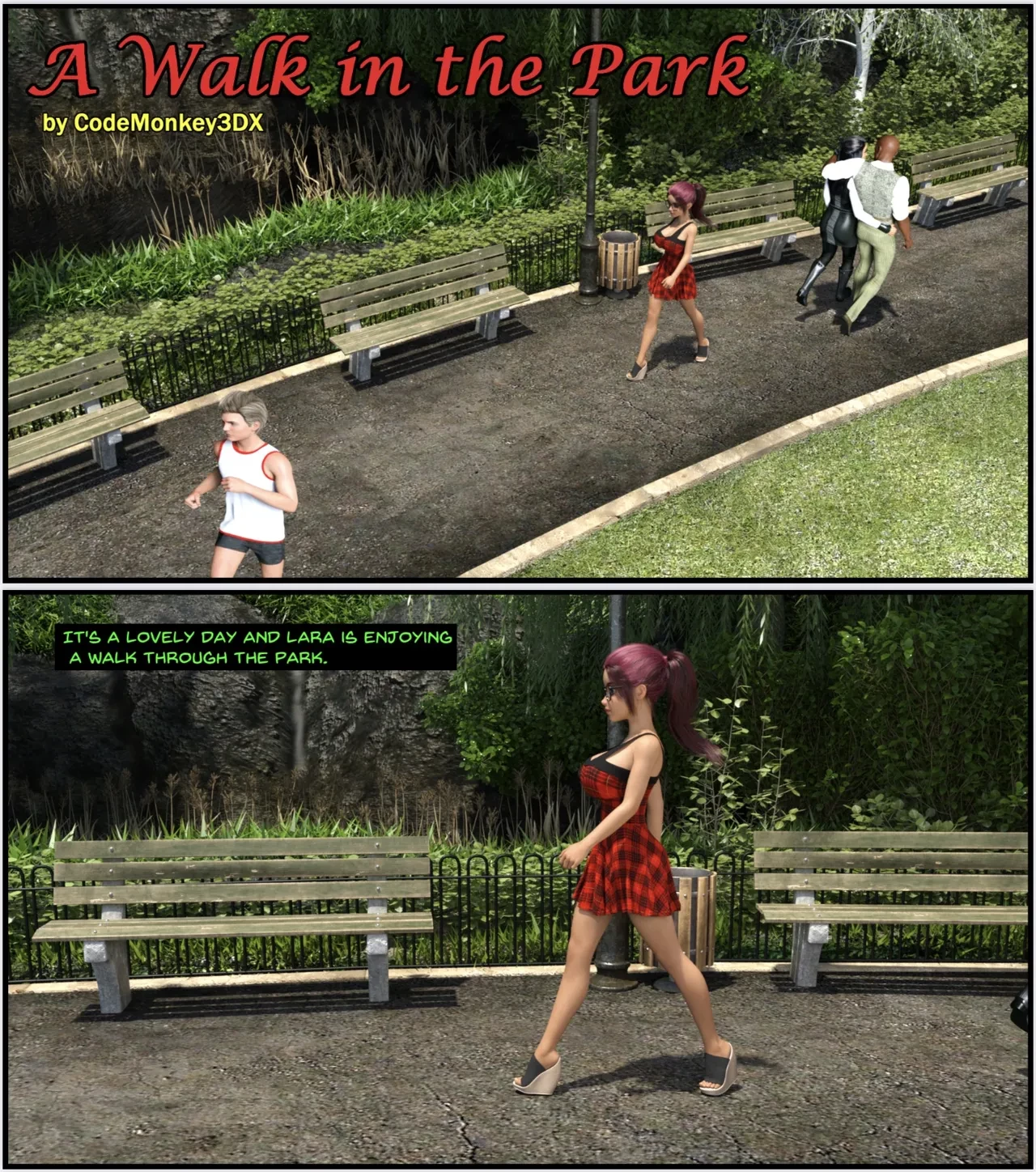 A walk in the park porn comic picture 1