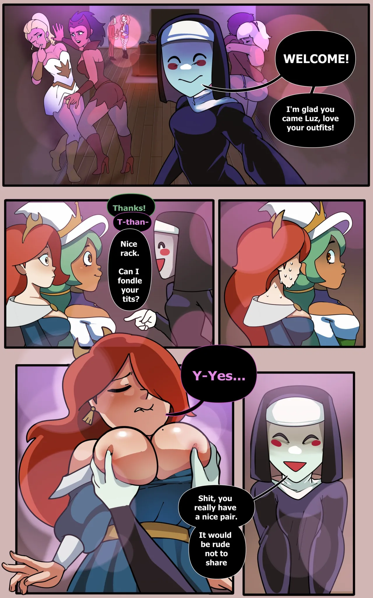 Amity & Luz's Halloween Party porn comic picture 2
