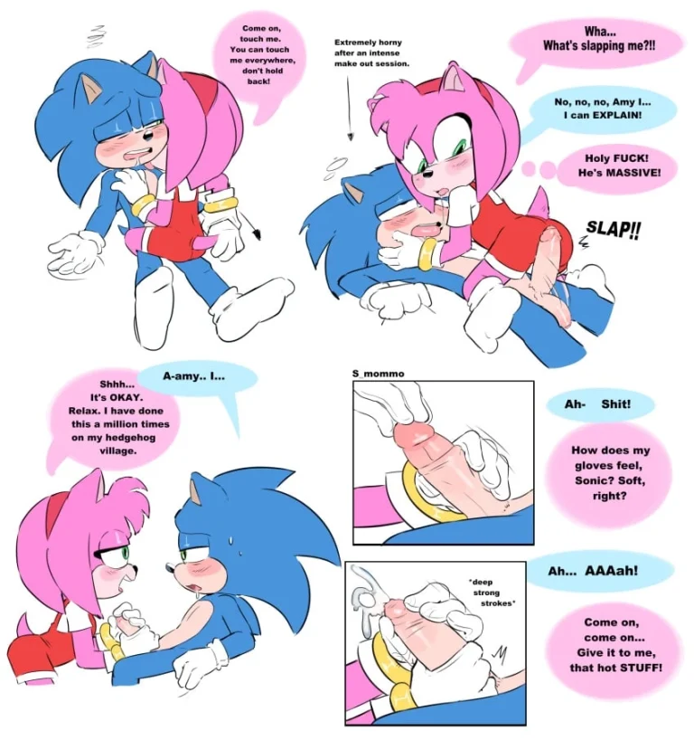 Amy pegs Sonic porn comic picture 1