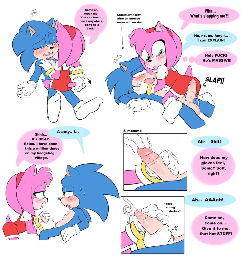 Amy pegs Sonic porn comic picture 1