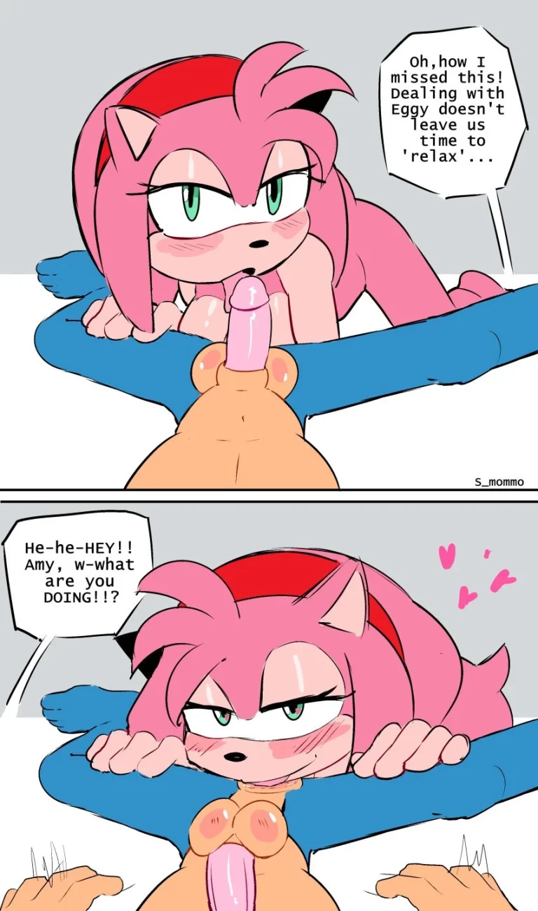 Amy pegs Sonic porn comic picture 2