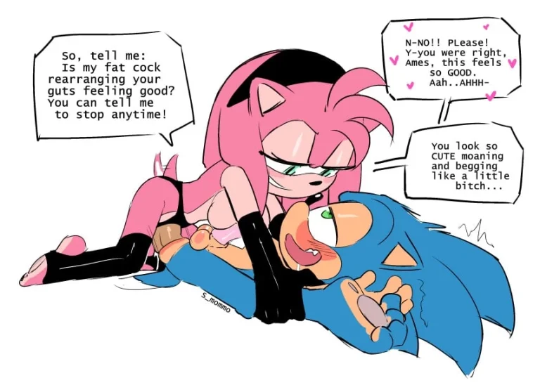 Amy pegs Sonic porn comic picture 3