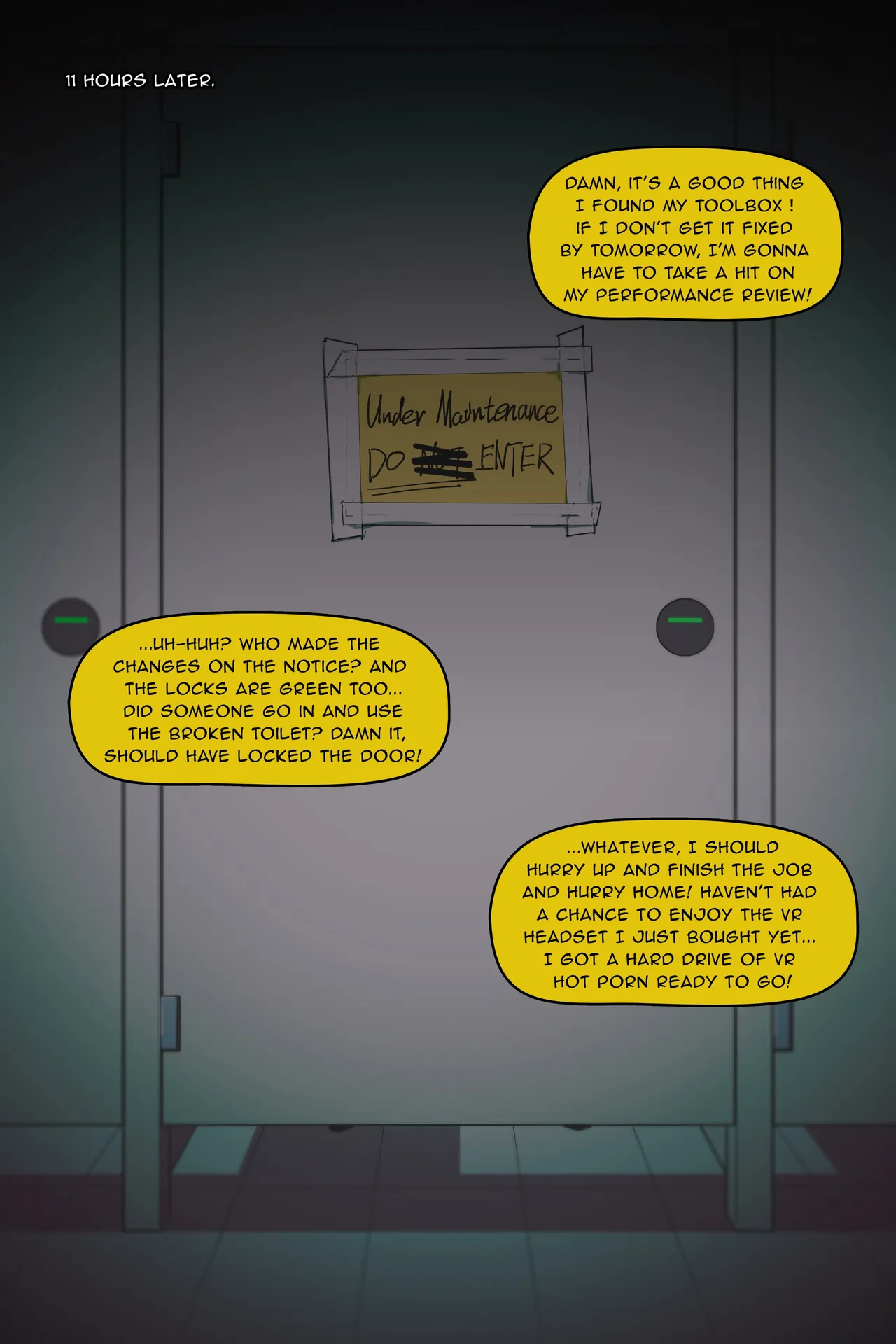 Astra Yao went into the MEN'S ROOM! porn comic picture 12