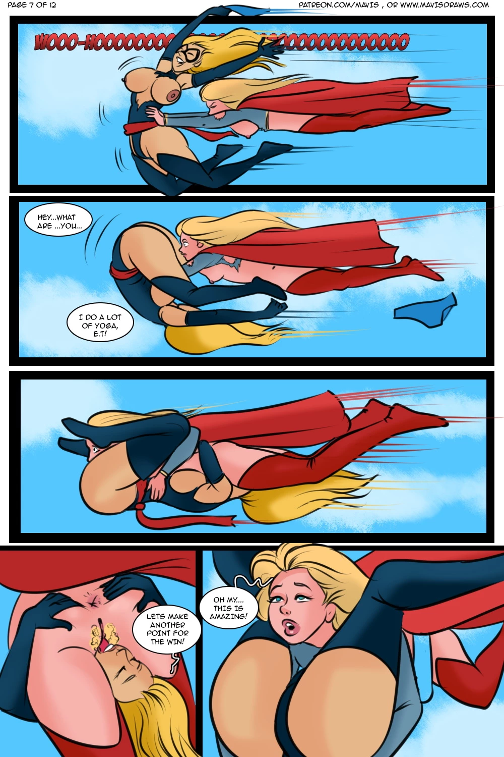 Battle of Supes: Supergirl vs Captain Marvel porn comic picture 9