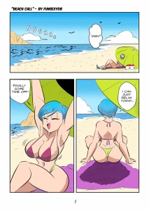 Beach call by funsexydragonball color by zerocrow porn comic picture 1
