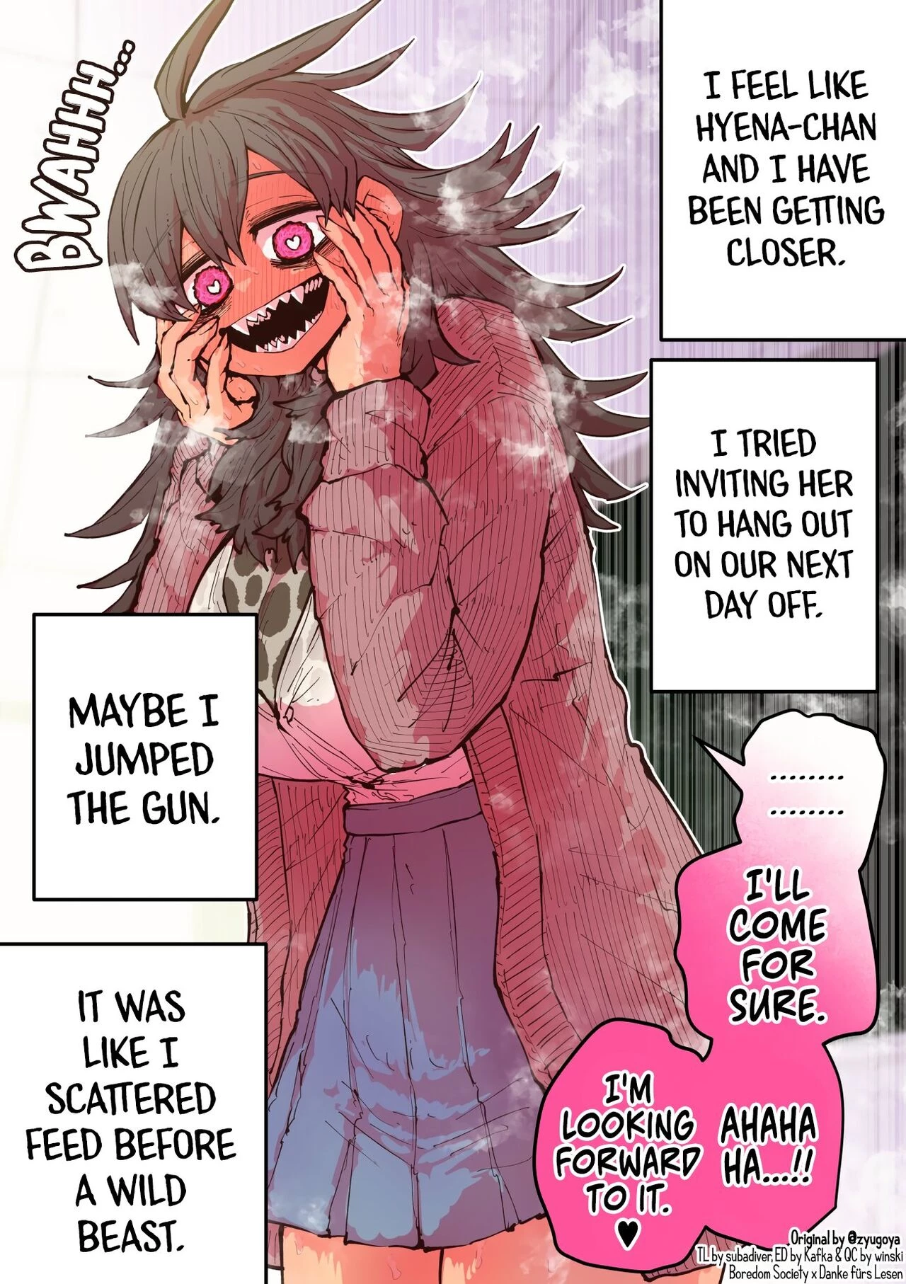 Being Targeted by Hyena-chan (ongoing) porn comic picture 7