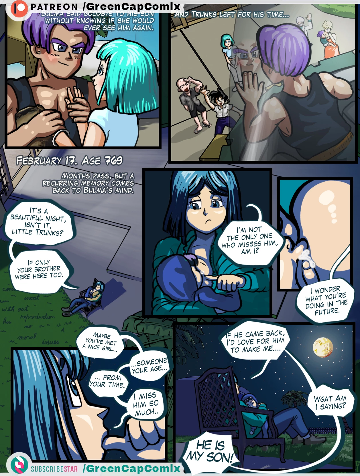 Bulma and the gift of Trunks for the Mother's day porn comic picture 20